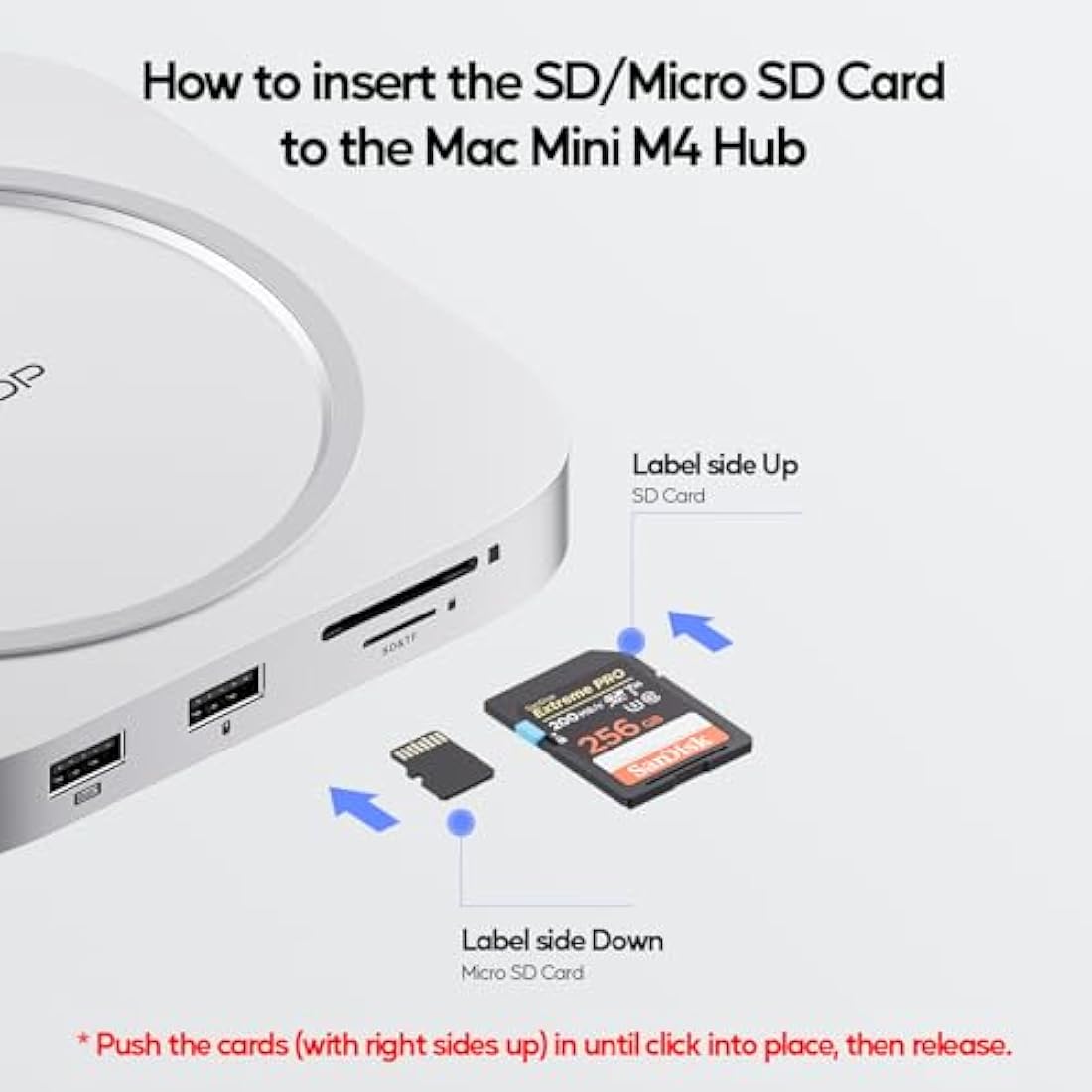 PULWTOP Mac Mini M4 Dock with 4TB M.2 SSD Enclosure (SSD NOT Included), Mac Mini M4/ M4 Pro Hub Stand with HDMI 4K 60Hz, 2024 MacMini USB C Hub Accessories, 3 USB A 2.0, SD/TF Card Slots, 3.5mm Audio