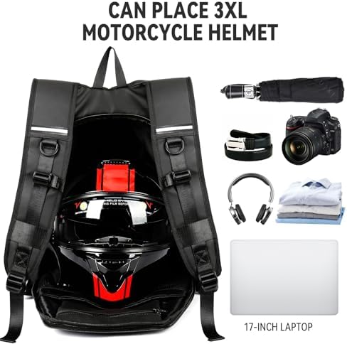 HYC00 Motorcycle Backpacks for Men Women Waterproof Motorbike Helmet Bag,Motorcycle Accessories,Motorcycle Helmet Backpack,Laptop Rucksack Travel Backpacks School Bags Hiking Treeking Rucksack Daypack