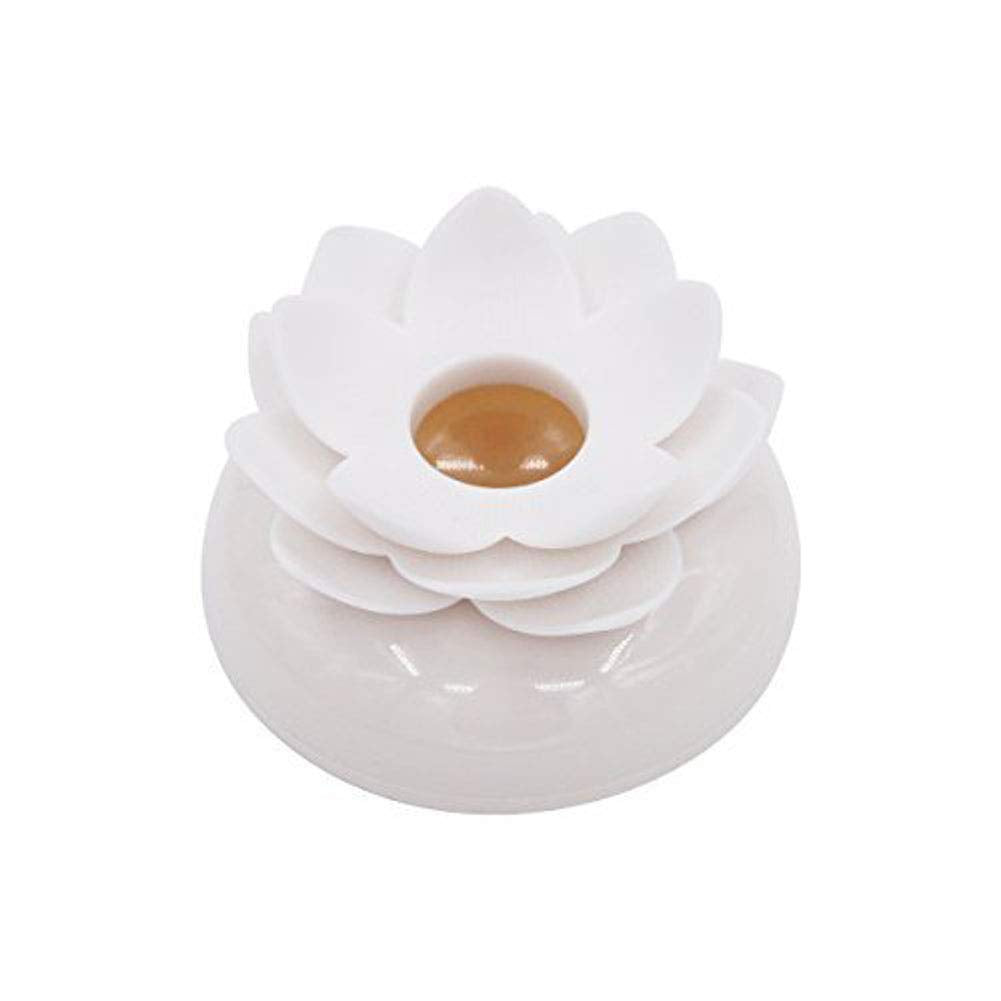 Lotus Cotton Swab Holder,Cotton Bud Small Q-tips Toothpicks Brushes Holder Box Case Storage Organizer Jar with Clear Lid Dustproof Cover