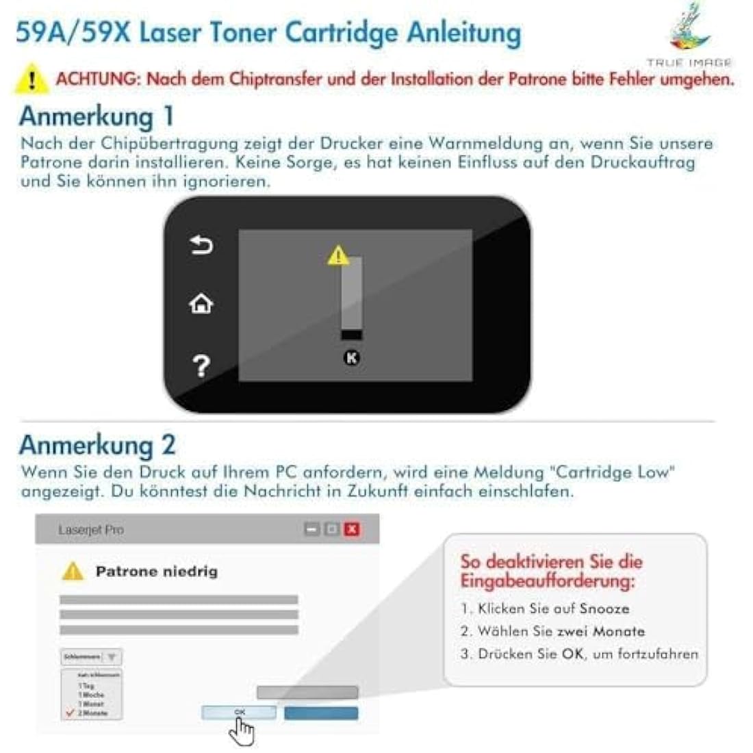 TRUE IMAGE Compatible CF259A Toner Cartridge for HP 59A Laserjet Pro M404dn Toner M404dw MFP M428fdw M428dw M428fdn M404n M304n M304dn M406 M430 M428 M404 M304 59X CF259X (Black, 1-Pack)