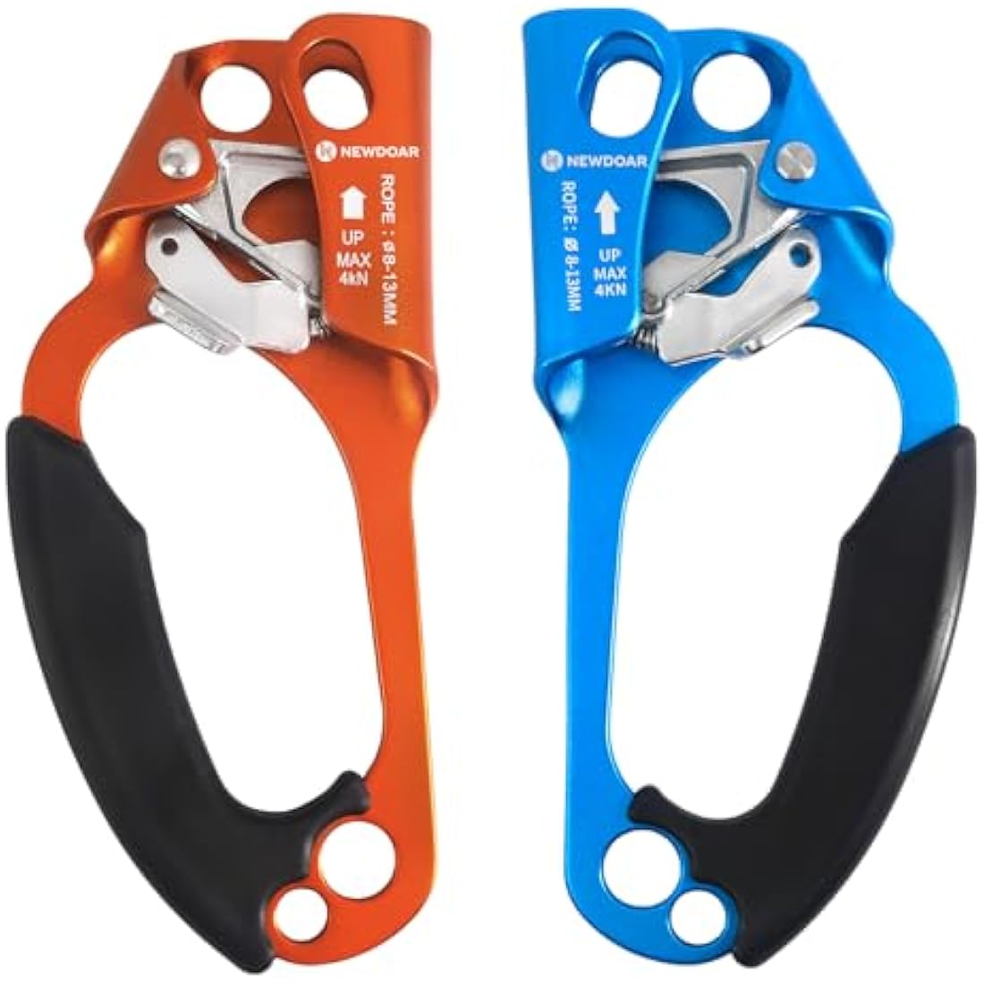NewDoar UIAA & CE Certified Hand Ascender Rock Climbing Tree Arborist Rappelling Gear Equipment Rope Clamp for 8~13MM Rope
