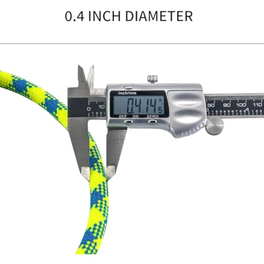 NewDoar 10.5mm(2/5in) Dynamic Rope,24KN(5399 lb) Robust Nylon Kernmantle Rope,3 Sizes Multipurpose Rope for Outdoor Mountaineering Rock Climbing Rescue(33ft/66ft/98ft)