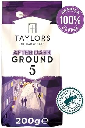 Taylors of Harrogate After Dark Ground Coffee, 200 g (Pack of 6 - Total 1.2kg)