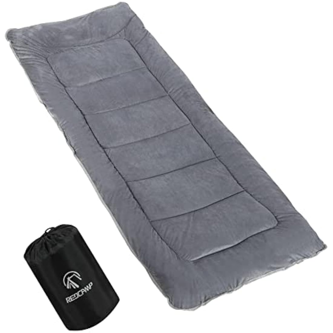 REDCAMP XL Mattress for Camp Bed, Soft Comfortable Cotton Thick Camping Mattress Single Sleeping Mattress Pad (Dark Grey)