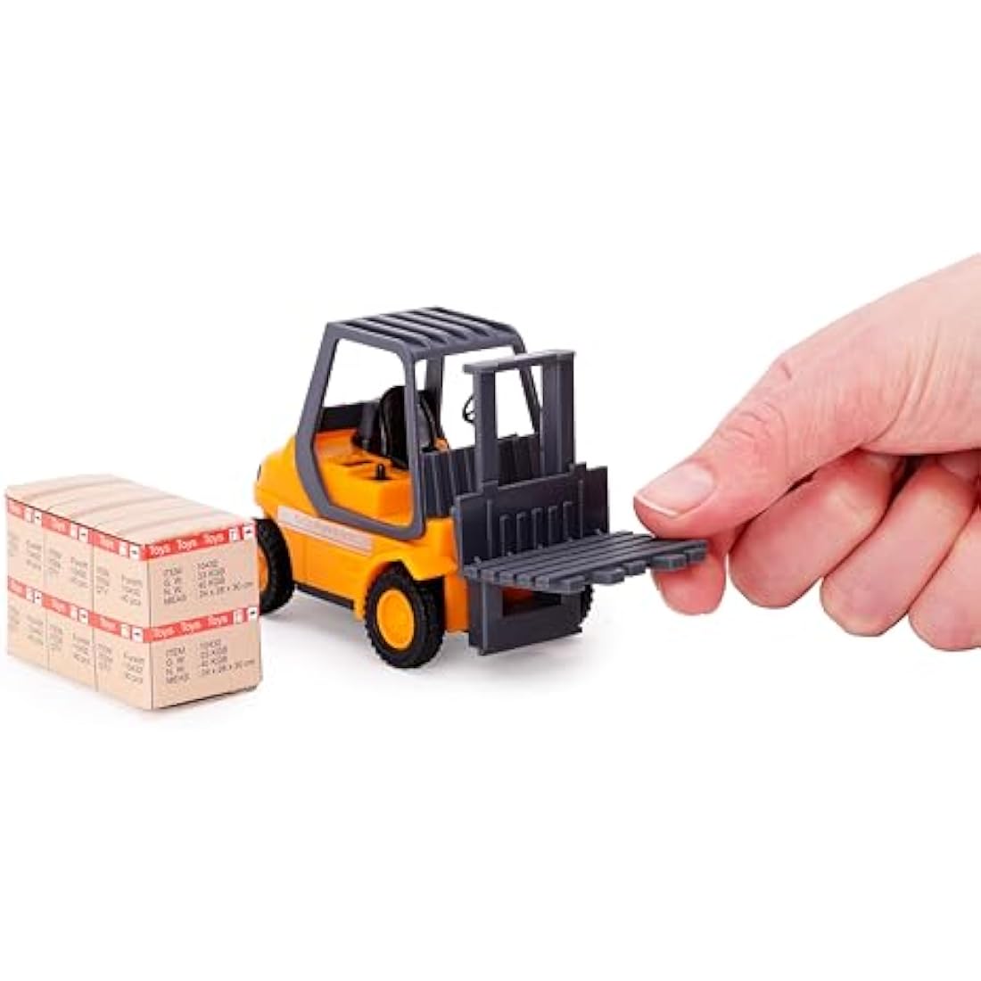 Toyland® Metal Load and Go Vehicle Set - Scania Cargo Truck with Forklift and Pallet - Transport Vehicle Toys - Toys for Boys (White)