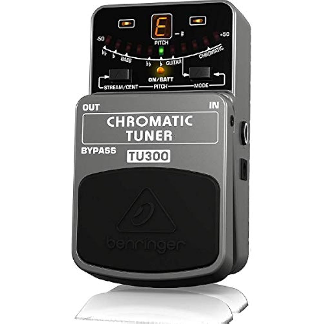 Behringer TU300 Chromatic Tuner Pedal for Guitar and Bass with Bright LED Display and Accurate Tuning