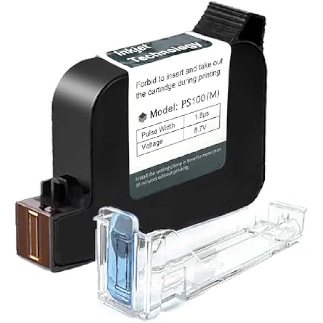 Phezer Original 42ml Black Quick Dry Solvent Ink Cartridge Replacement for 0.5inch/12.7mm Handheld Inkjet Printers P15 / P16 / P18 (Black)