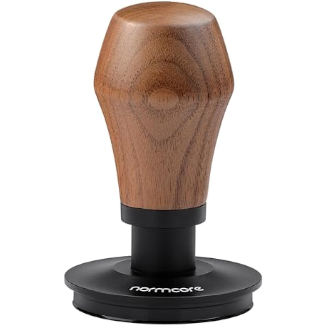 Normcore 58.5mm Espresso Coffee Tamper V4, Spring Loaded Tamper With Titanium PVD Coating Flat Base -15lb / 25lb / 30lbs Replacement Springs, Genuine American Walnut Handle