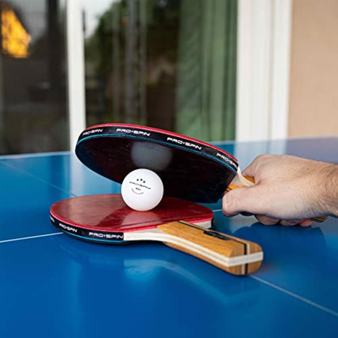 PRO SPIN Table Tennis Bats - High-Performance Set with Premium 3-Star Ping Pong Balls & Compact Storage Case | Perfect for Indoor/Outdoor Tables