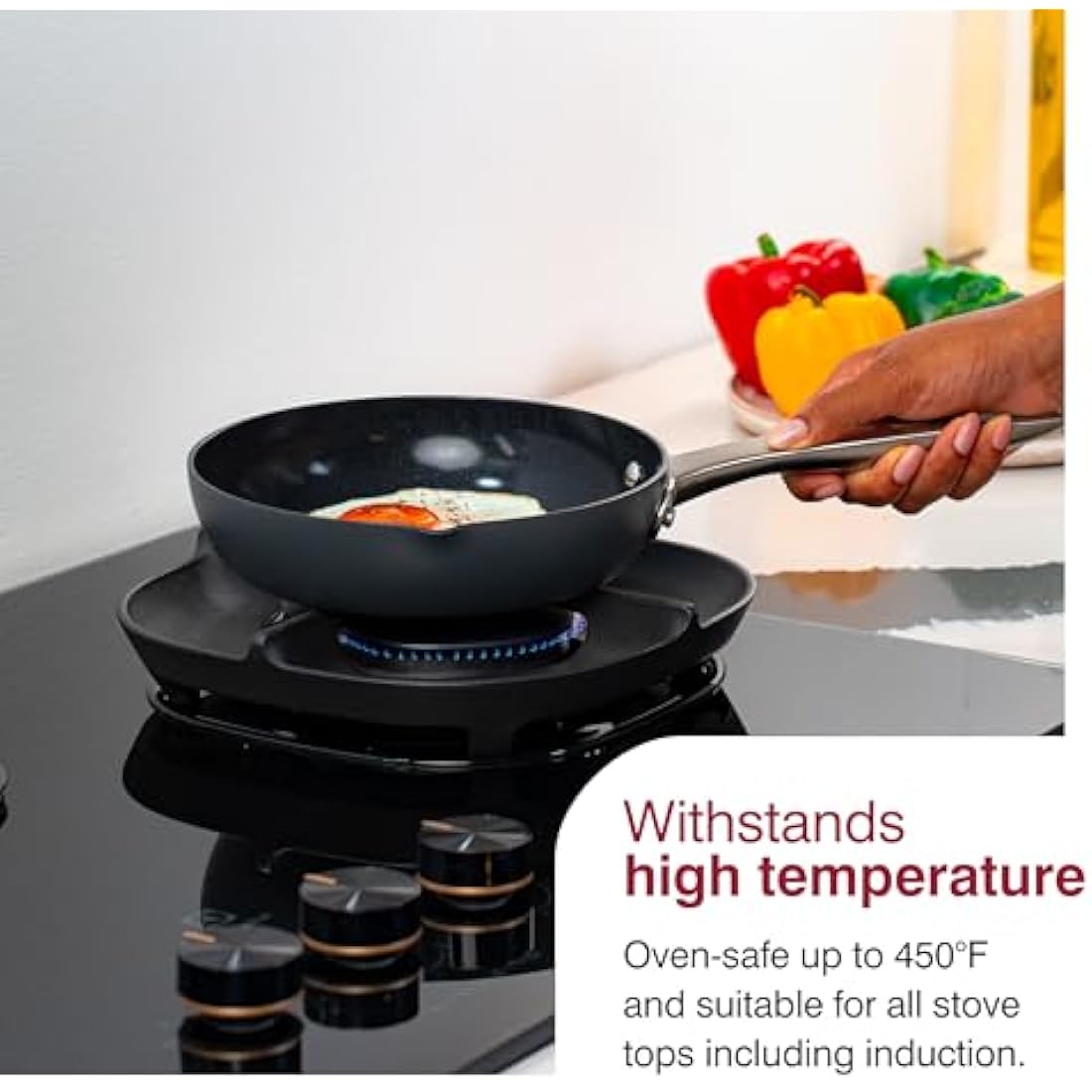 Zyliss Non-Stick Ultimate Pro Ceramic Frying Pan 20cm, PFAS Free, Made from Recycled Aluminium, Easy Clean, Induction Hob Suitable, Oven Safe, 10 Year Guarantee