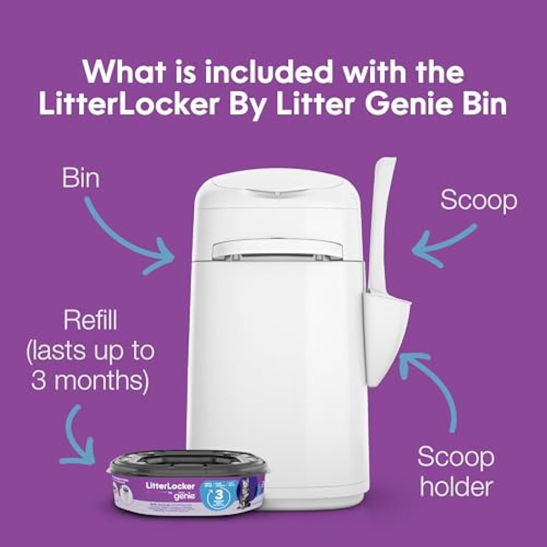 LitterLocker by Litter Genie, The ORIGINAL, cat litter disposal system, No more daily trips to the trash