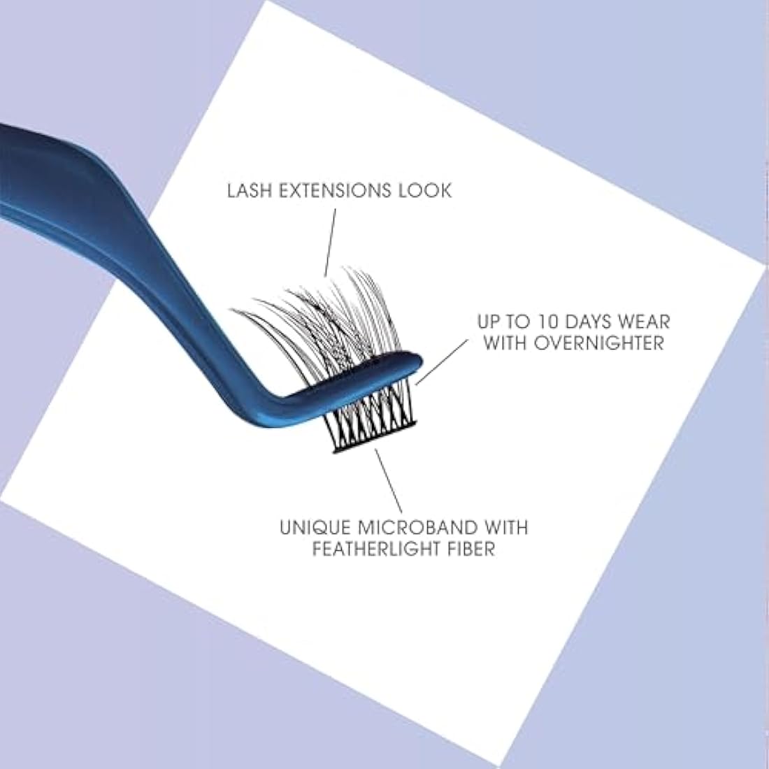 KISS Falscara Wisps Multipack, Style 03, Reusable Featherlight Eyelash Lengthening Wisps Black