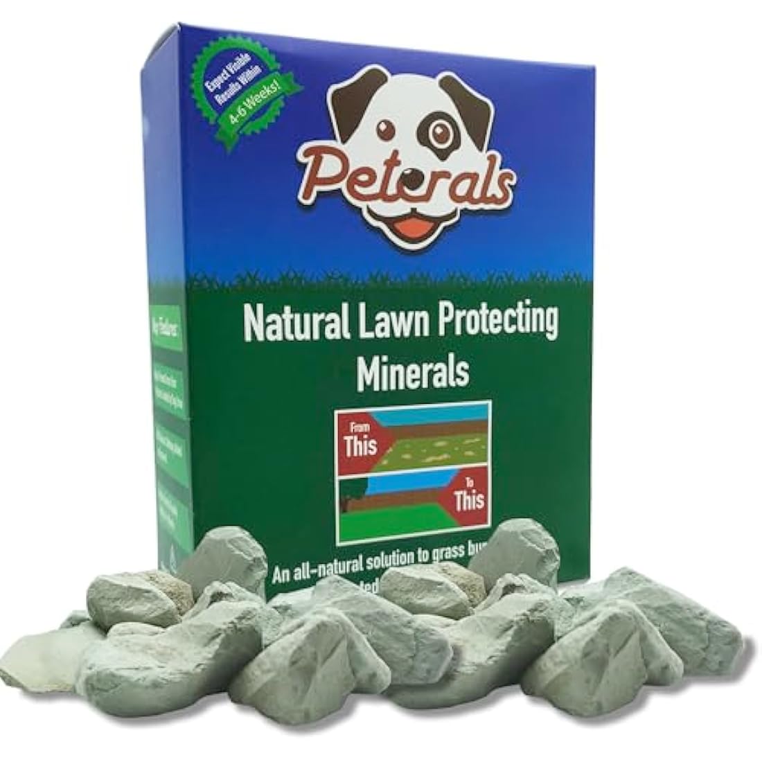 Peterals 400 Grams - Natural Mineral Rocks to Prevent Grass Burn Yellow Patches from Dog Urine