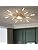 Modern LED Ceiling Light,12+1 Heads Semi Flush Mount Gold Chandeliers Ceiling Lighting for Bedroom Living Room Kitchen Dining Room Restaurant