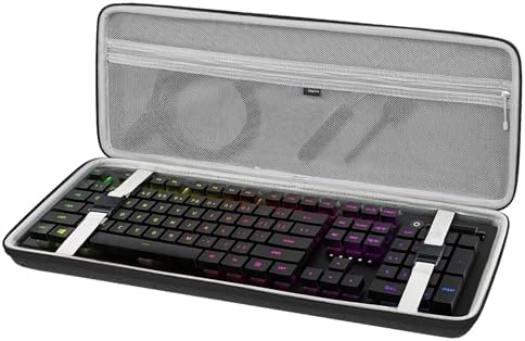 Geekria Full Size Keyboard Case, Hard Shell Travel Carrying Bag for 108 Key Computer Mechanical Keyboard Compatible with Razer BlackWidow V3 Mechanical Gaming, Ornata Chroma Gaming