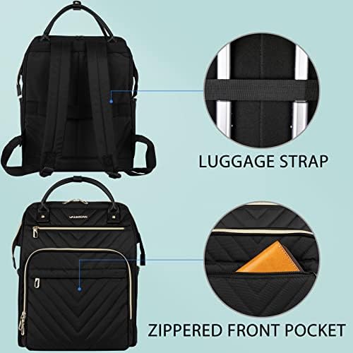 VANKEAN Laptop Backpack for Women Men 17.3 Inch Stylish Computer Work Backpack, Waterproof College Daypack Backpacks with USB Port & RFID Blocking, Business Travel Backpack
