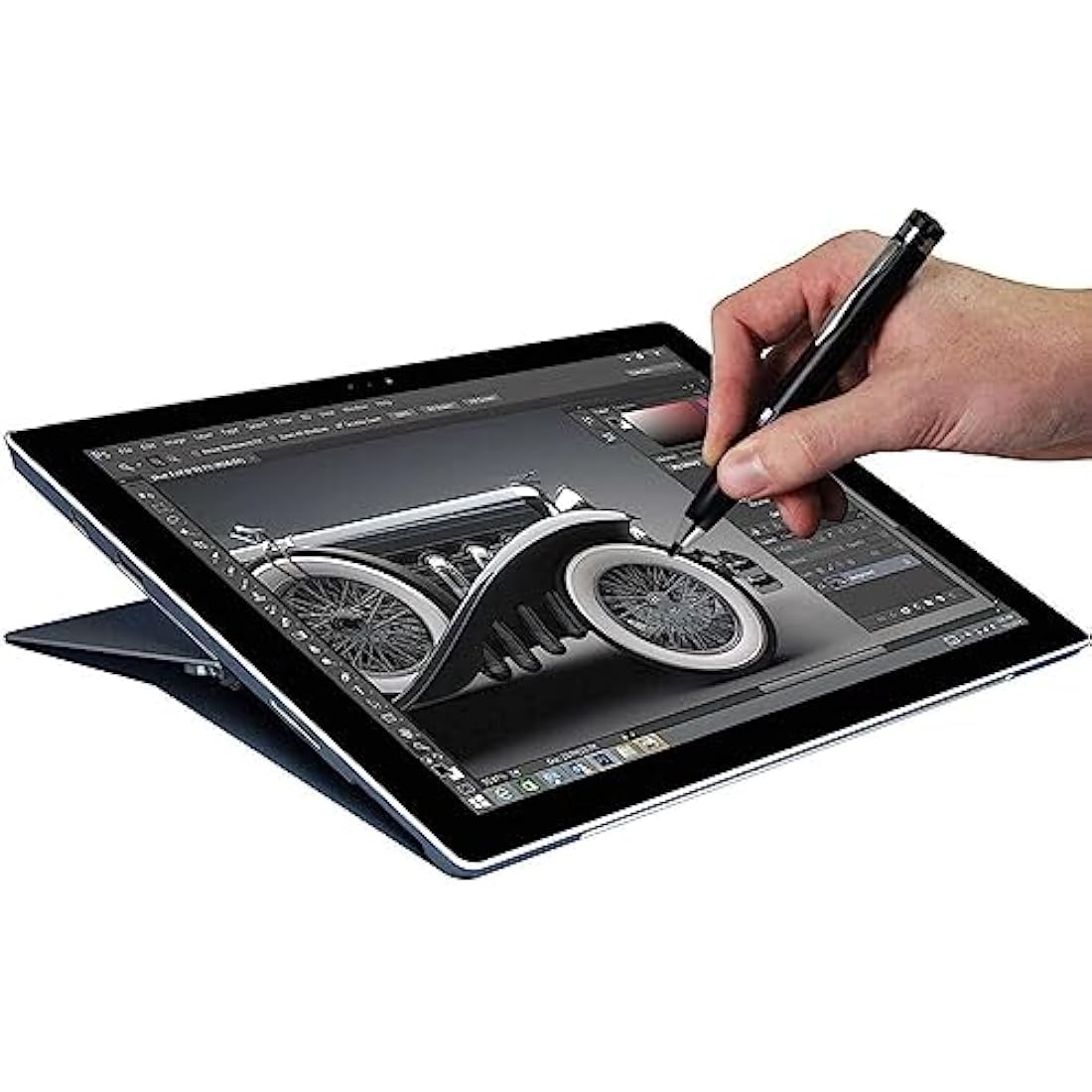 Broonel Black Fine Point Digital Active Stylus Pen - Compatible With Lenovo Tab M10 Plus 10.3" Tablet