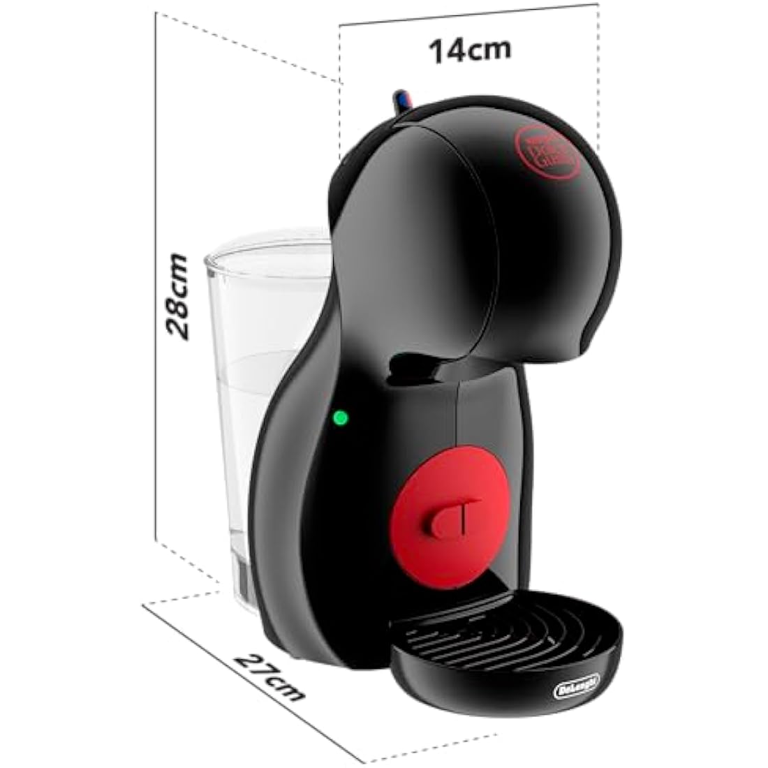 NESCAFÉ Dolce Gusto EDG210.B Pod Coffee Machines Piccolo Coffee XS Manual Coffee Machine black red by De’Longhi Black Coffee Machine