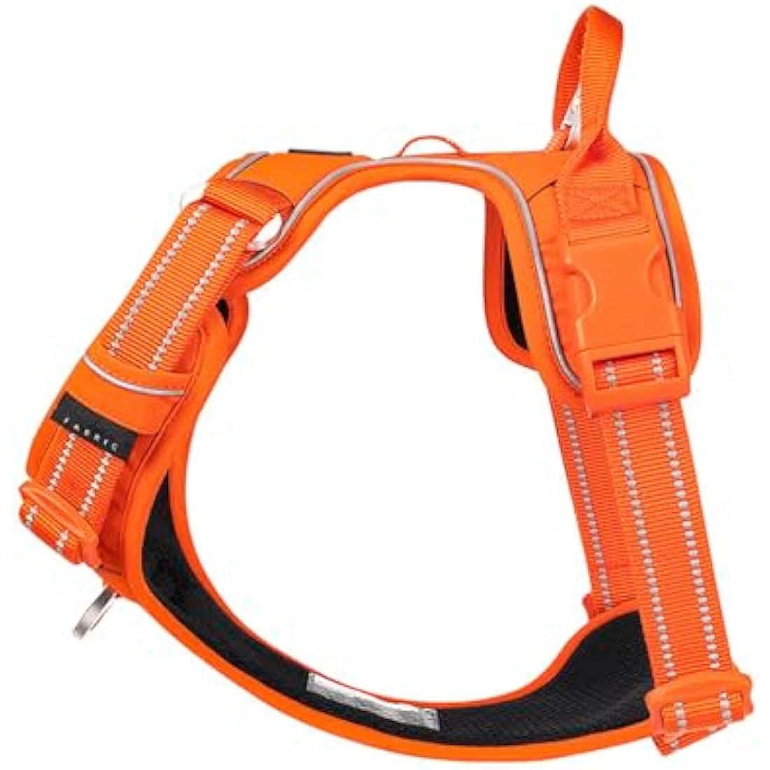 WINHYEPET No-Pull Dog Harness,Adjustable Outdoor Vest Reflective Nylon Soft Pet Harness Dog Suitable Small Medium Large Breeds TLH5654(Orange,XL)