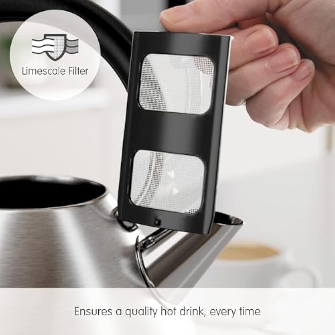 Morphy Richards Venture Pyramid Kettle - Brushed Stainless Steel - 1.5L - Rapid Boil - Metal - 100130