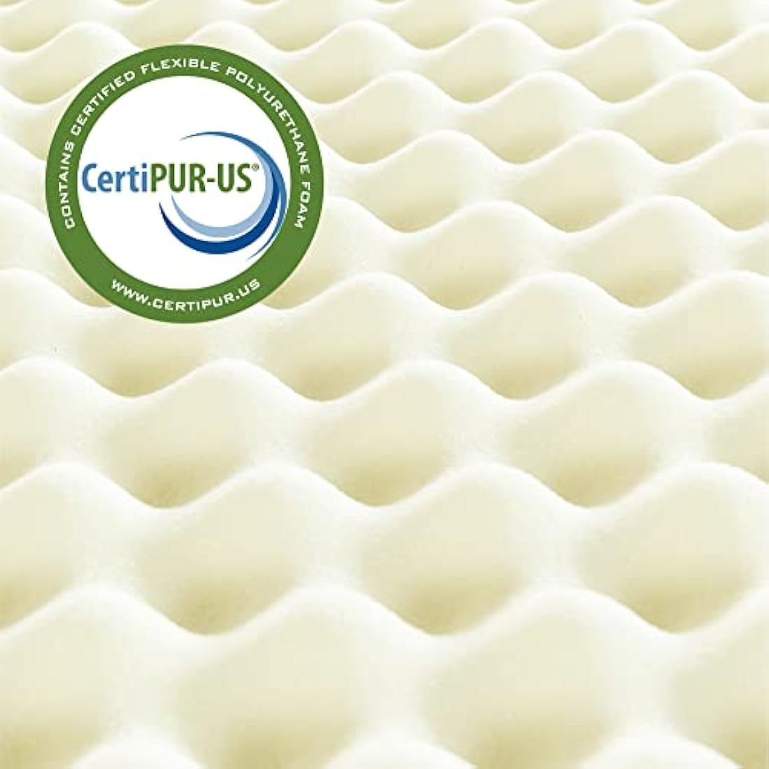 ZINUS 2 Inch Swirl Copper Cooling Memory Foam Mattress Topper/Antimicrobial & Odor Resistant/Airflow Design, Full