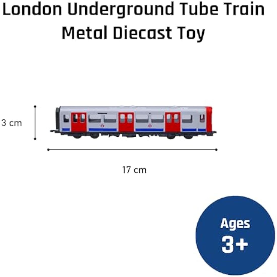 Officially Licensed London Underground Tube Train Diecast Model - Realistic Diecast Metal Toy for Kids and Collectors - Transport for London