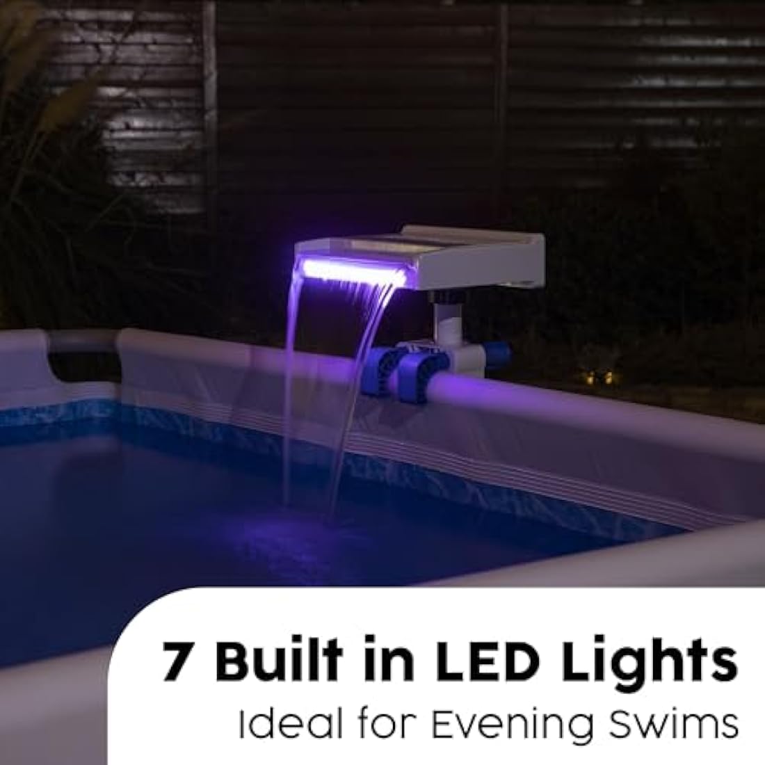 Bestway | Soothing LED Pool Waterfall for Above Ground Pools, 34.5cm x 249cm x 32cm