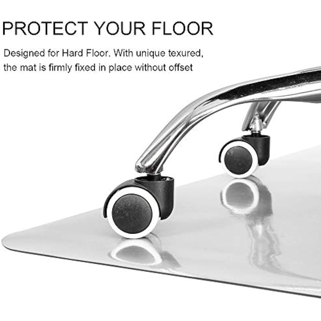 Kuyal Clear Chair mat for Hard Floors 90x120cm (3'x4') Transparent Floor Mats Wood/Tile Protection Mat for Office & Home