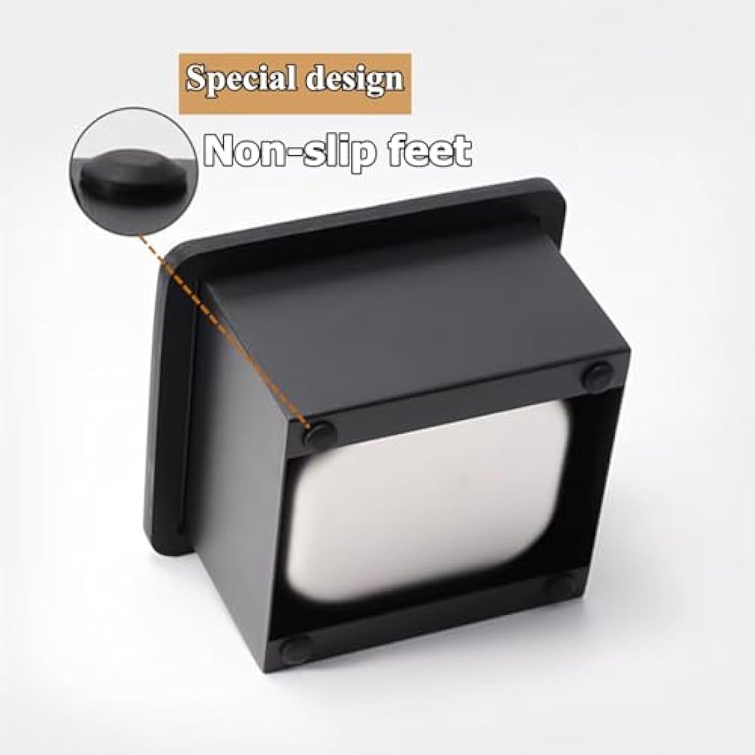 Gocoffun Espresso Coffee Knock Box, Stainless Steel Coffee Pucks Container, with Noise Reduction Rubber Ring,Silicone Bar for Knocking Portafilter Filter Grinds