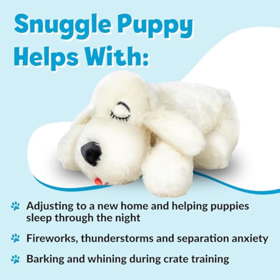 Original Snuggle Puppy Toy, Heartbeat Toy for Puppy, Dog Toys for Anxiety Relief, Calming Aid, Dog Heartbeat Toys for Behavioral Training in Golden