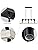 WUZUPS 5-Light Metal Chandelier Imitation Wood Grain Linear Pendant Ceiling Lighting Rustic Farmhouse Fixture Kitchen Island Dining Room, E27 Base, Black& Antique White