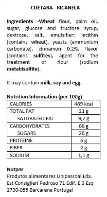 Cuetara Cinnamon Cookies Ricanela Biscuits 426g