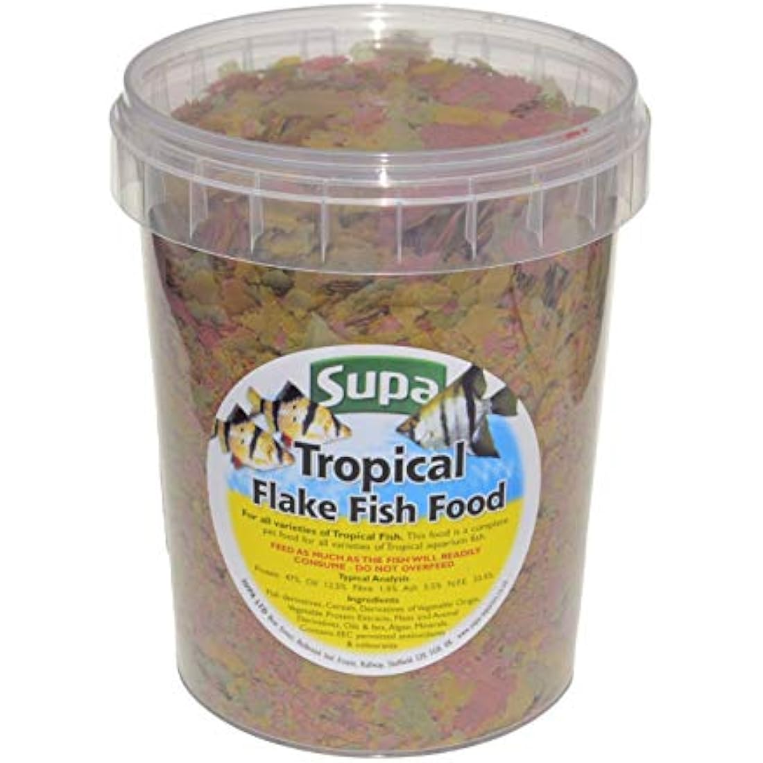 Supa Aquarium Fish Food Tropical Flake 1 Litre | Premium Quality Nutritious Fish Food Offering a Complete Balanced Diet
