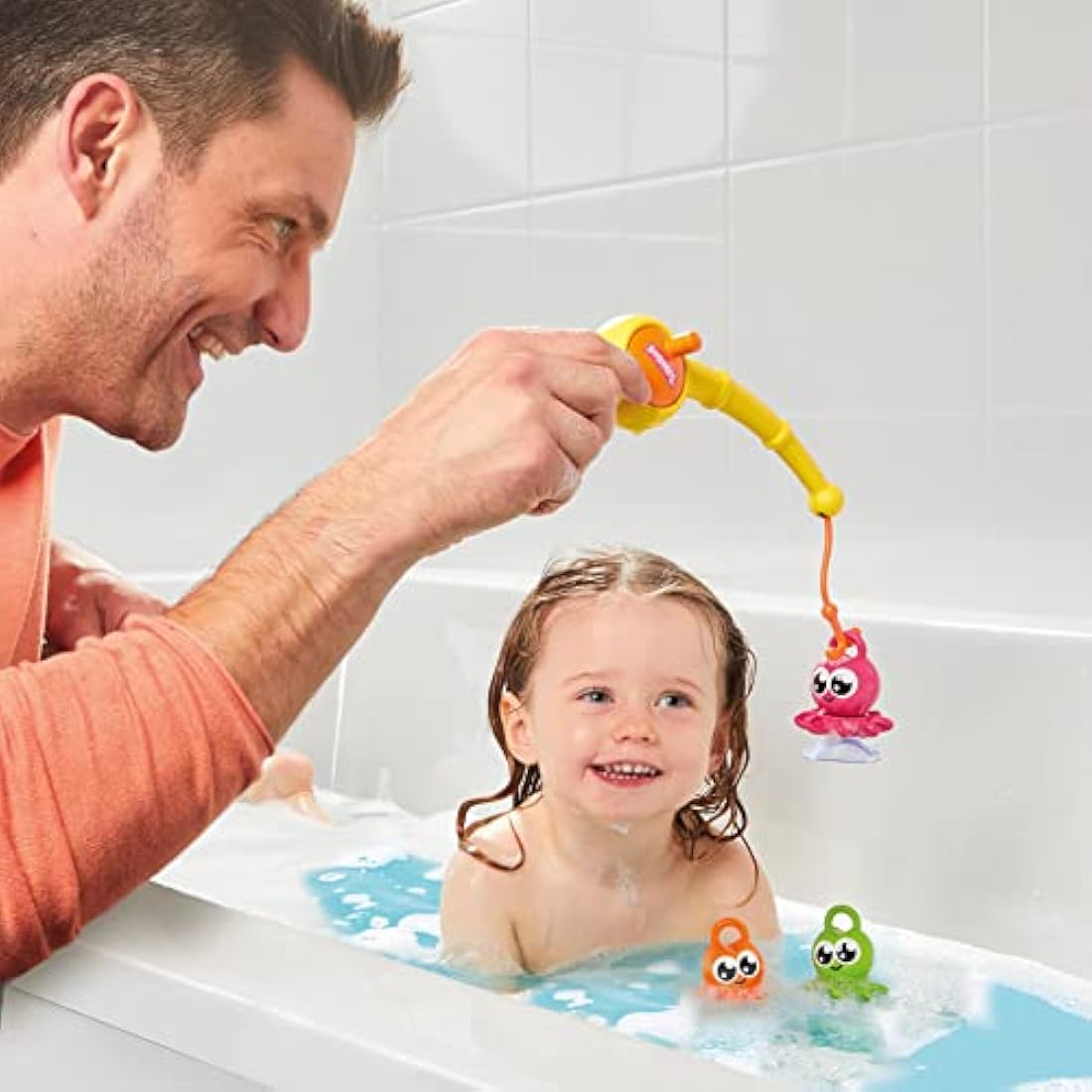 Toomies TOMY 3 in 1 Fishing Frenzy, Baby Bath Toys, Kids Bath Toys for Water Play, Fun Bath Accessories for Babies & Toddlers, Suitable for 18 Months, 2, 3 & 4 Year Olds