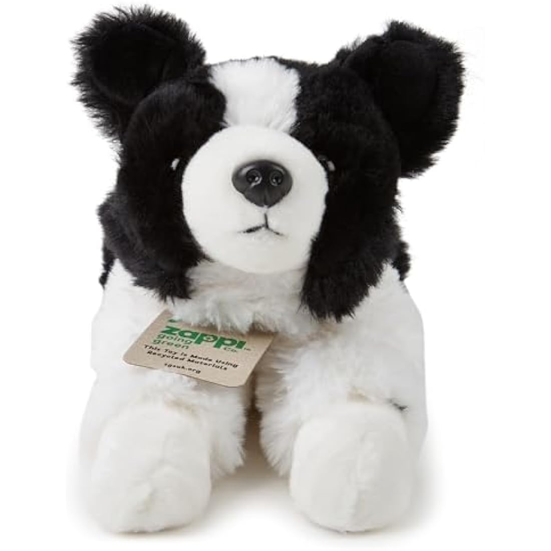 Zappi Co Border Collie Plush Toy (30cm) - Lovable, Sheepdog Soft, Eco-Friendly, Kid's Best Friend for Comfort and Play, Recycled