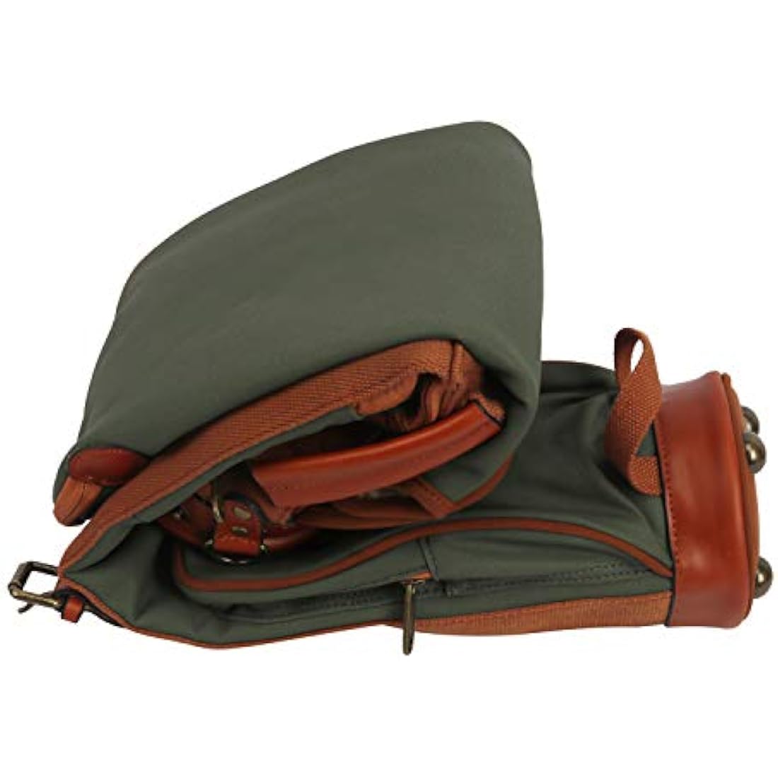 TOURBON Waterproof Canvas Course Training Practice Golf Club Carry Bag Travel Case With Soft Padded Shoulder Strap (Golf Bag TB904CA-Green)