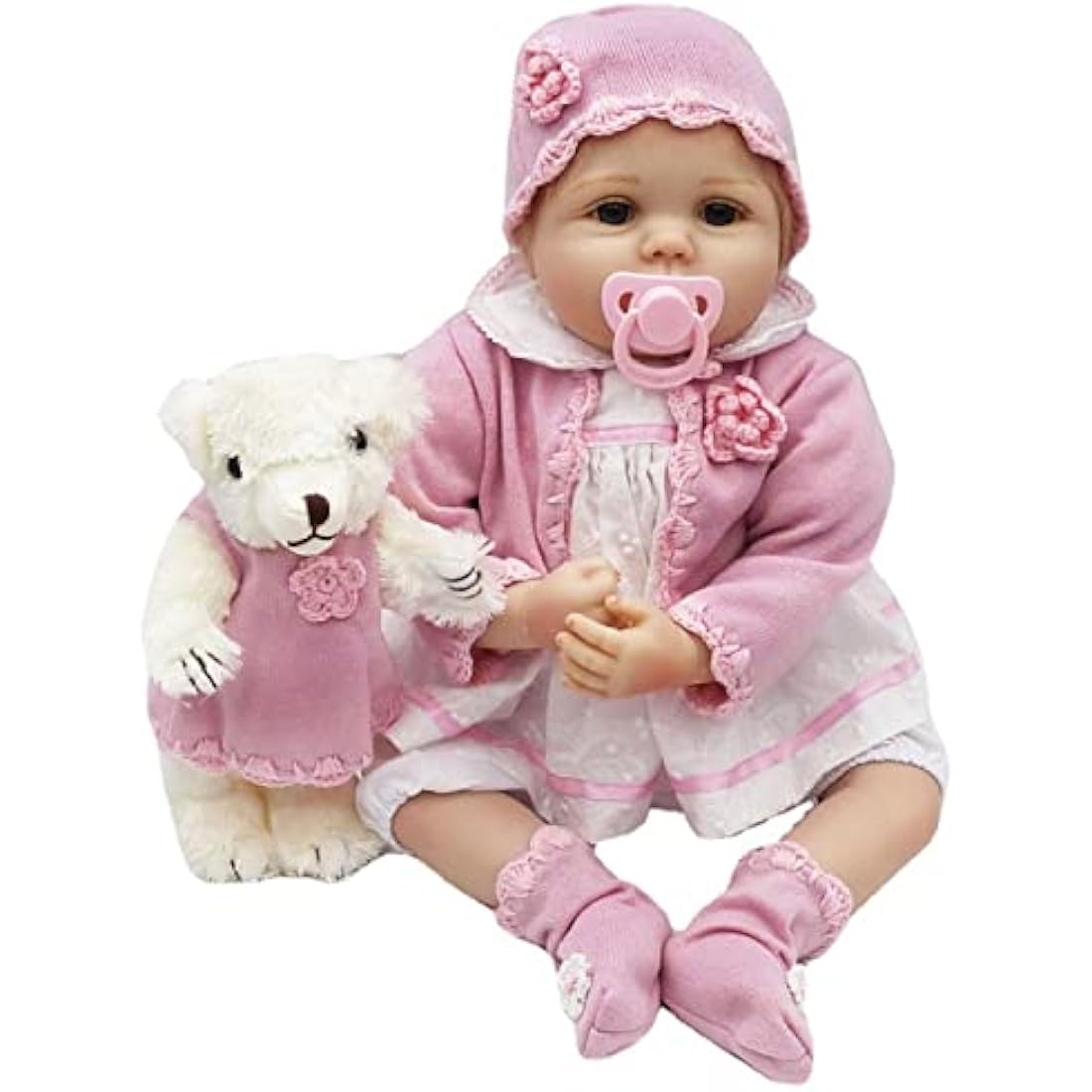ZIYIUI Reborn Dolls 22 Inches 55 cm That Looks Real Reborn Baby Doll Lifelike Silicone Vinyl Newborn Soft Doll Blue eyes Toddlers Toys for age 3+