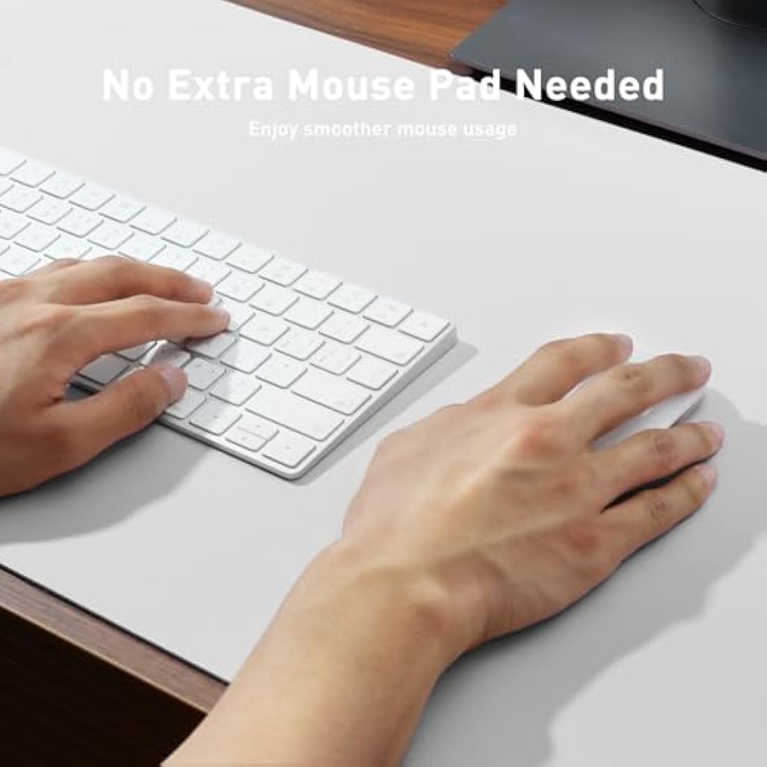 Leather Desk Protector, Office Mat, Non-Slip PU Leather Blotter, Waterproof Writing Pad for Office and Home (80cm x 40cm, Off-White)