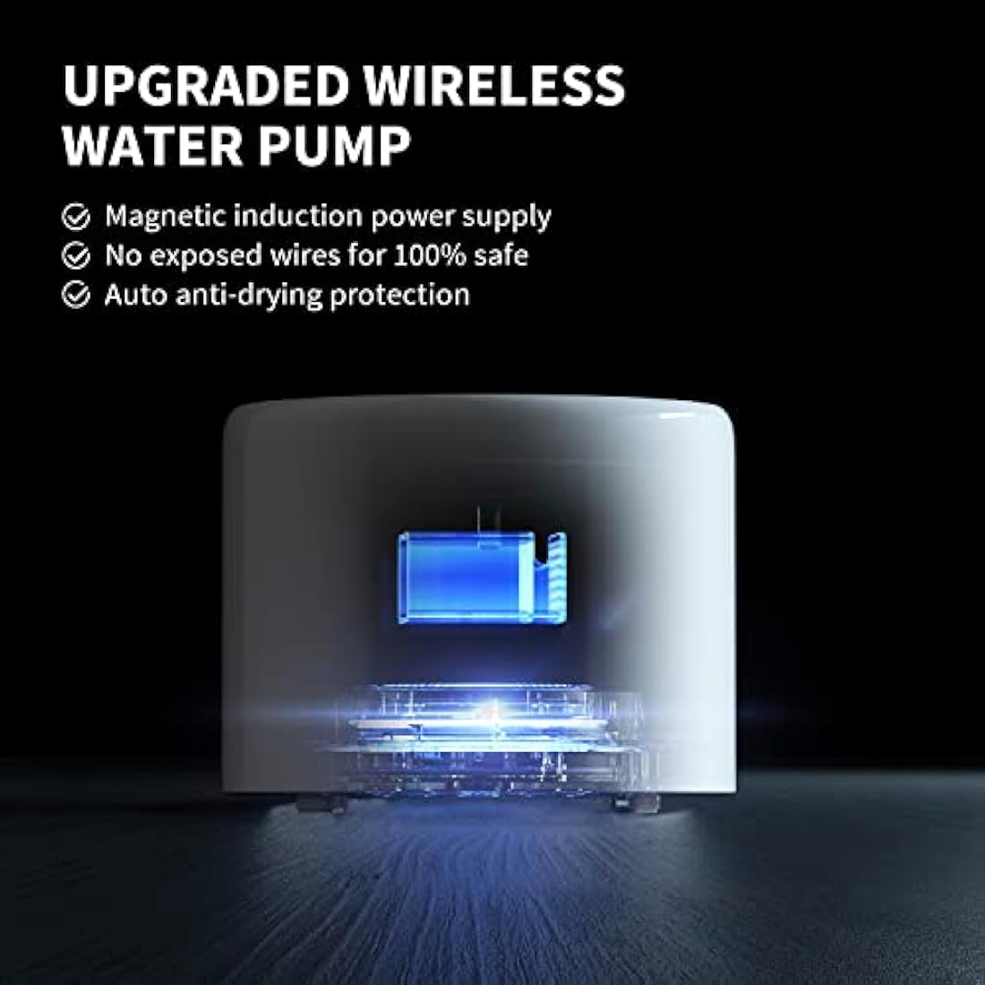 PETKIT Cat Water Fountain, UVC Wireless Pump, APP Control, 1.8L Cat Fountain Stainless Steel, Ultra Quiet, Hygienic Fresh Water for Cats Dogs, 3 Working Mode, Smart LED Light, Activated Carbon Filter