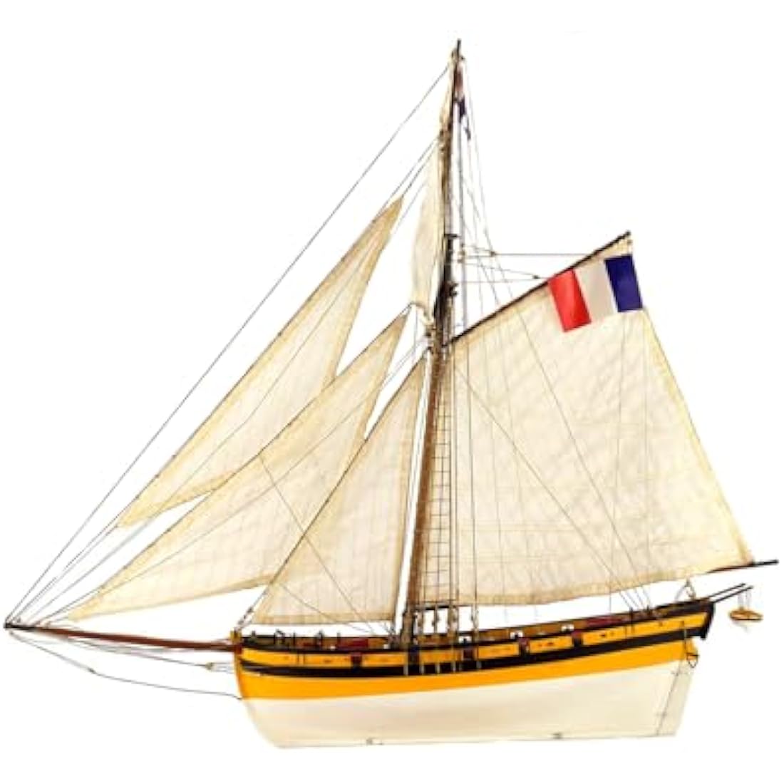 Artesanía Latina - Wooden Ship Model Kit – French Corsair Cutter, Le Renard - Model 22401, Scale 1:50 - Models to Assemble - Intermediate Level