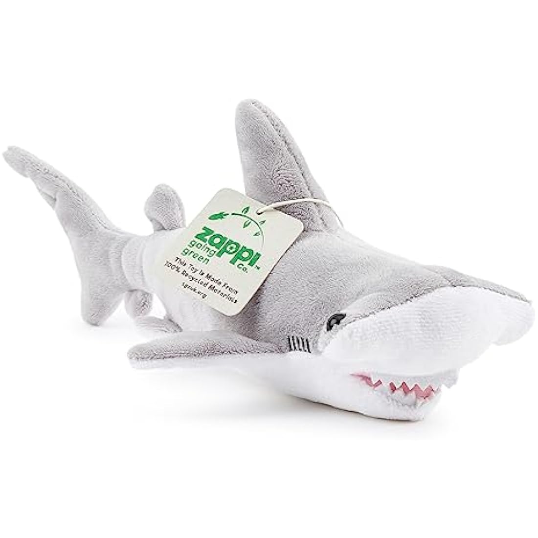 Zappi Co Ultra Soft Hammerhead Shark Plush Toy (26cm Length) - 100% Recycled, Eco-Friendly, Newborn Gift, Realistic Lifelike