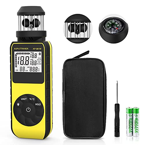 Pocket Anemometer, Handheld Anemometer Update Wind Meter with 360°Rotation any wind Direction