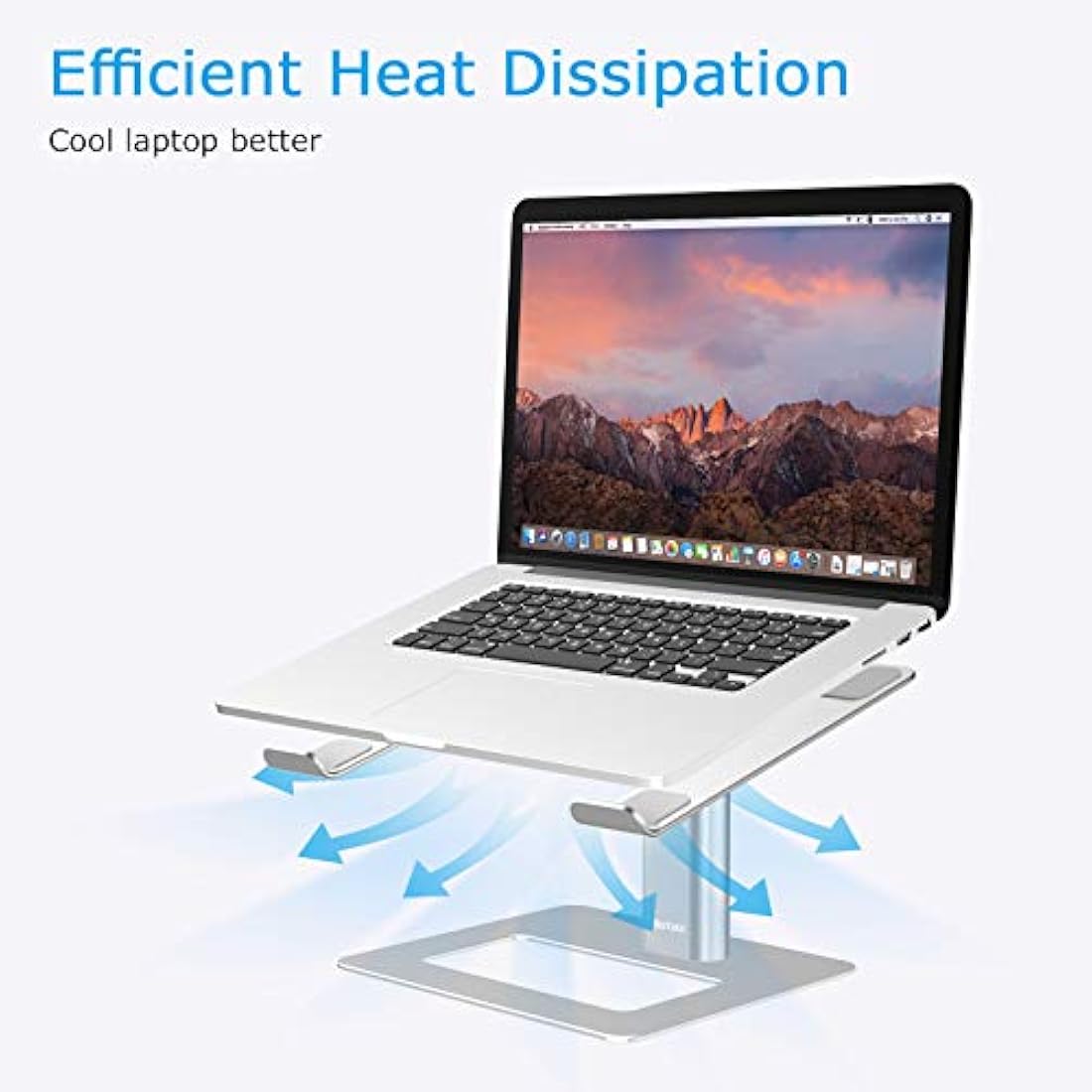 BoYata Laptop Stand, Height Adjustable Ventilated Laptop Holder, Notebook Stand Compatible with 10-17'' MacBook Pro/Air, Dell, HP, Samsung, Acer