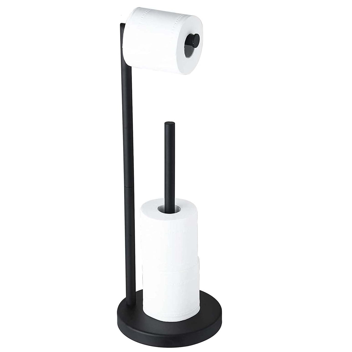 YUET Freestanding Toilet Roll Holders Free Standing Folding Paper Holder Toilet Roll Stand Storage Stainless Steel Bathroom, Free-Standing Dispenser