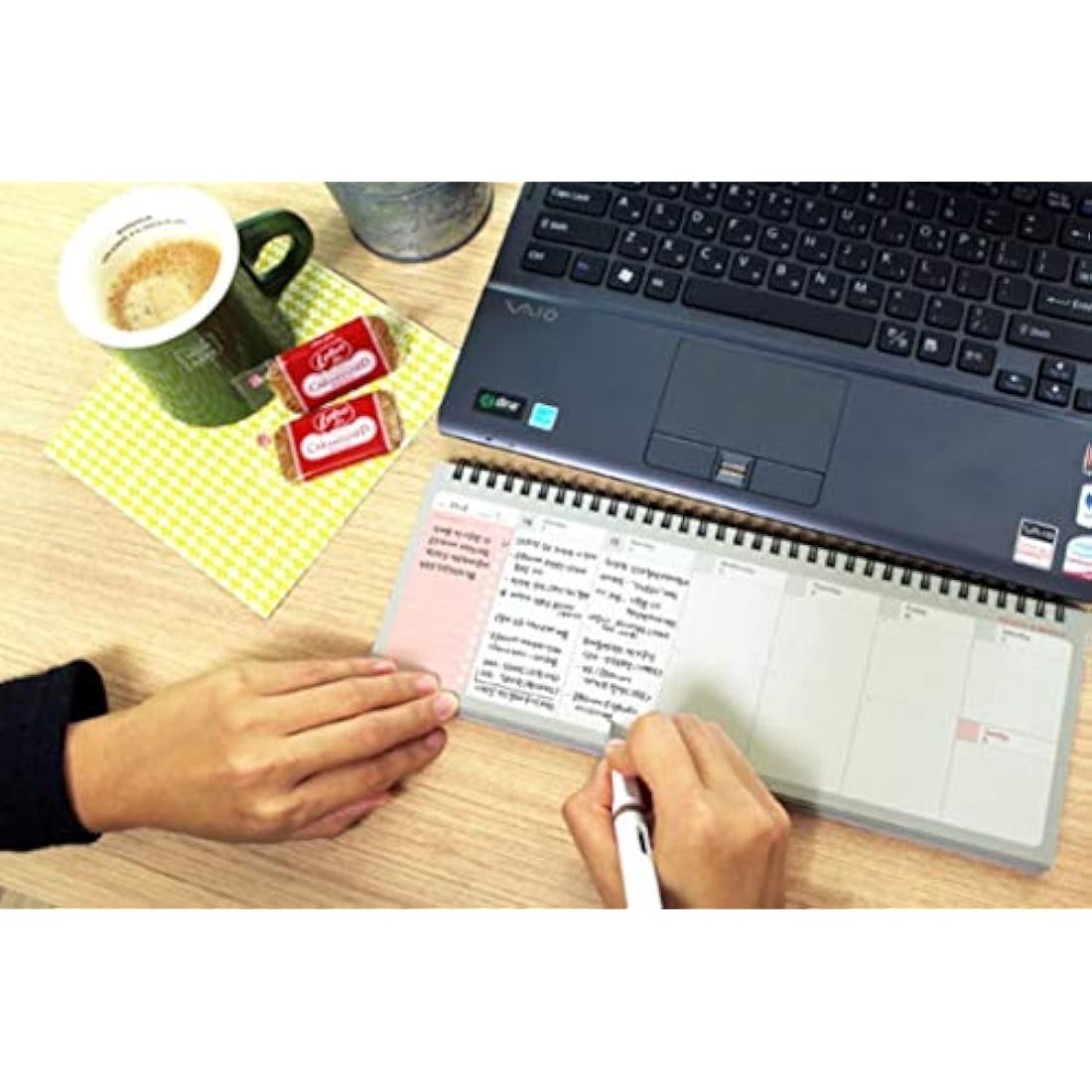 PAPERIAN Brilliant Weekly Scheduler - Wirebound Undated Weekly Planner Pad Scheduler (Blue)