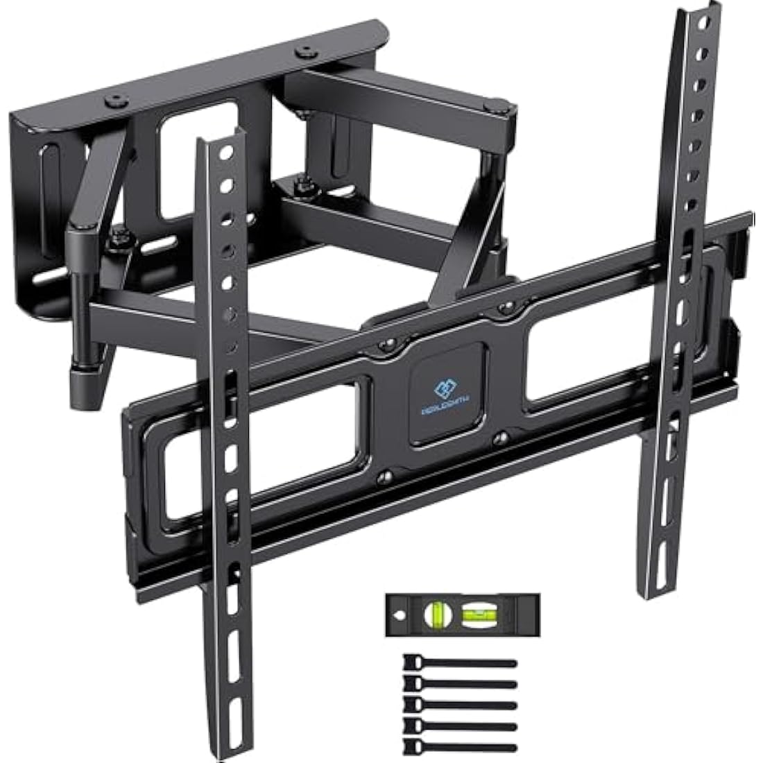 PERLESMITH TV Wall Bracket, Swivel Tilt for 26-70 Inch Flat & Curved TVs up to 45kg, Sturdy Wall Mount Max. VESA 400x400mm