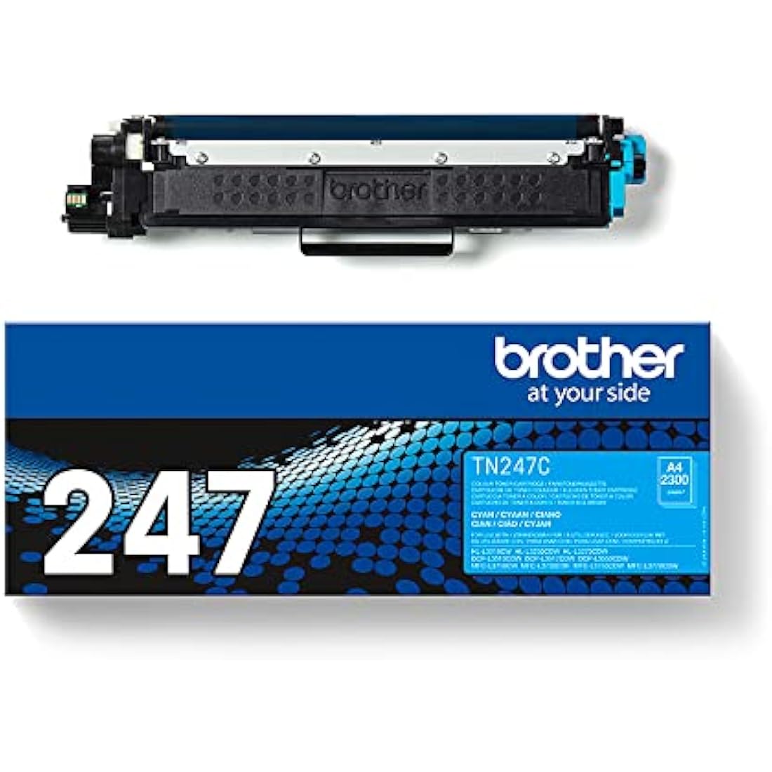 Brother TN-247C Toner Cartridge, Cyan, Single Pack, High Yield, Includes 1 x Toner Cartridge, Brother Genuine Supplies