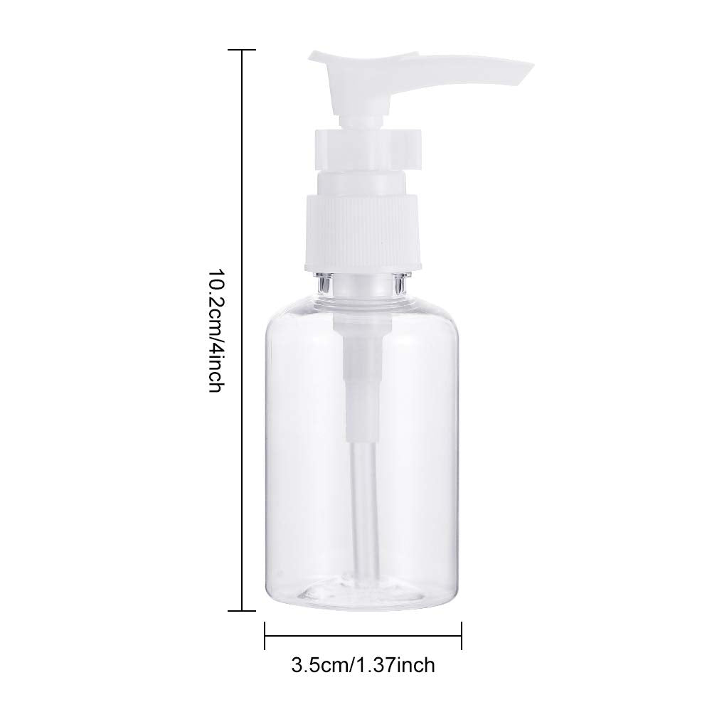 hugttt 8 Pieces 50ml Travel Bottles Pump Bottle Travel Bottles for Toiletries