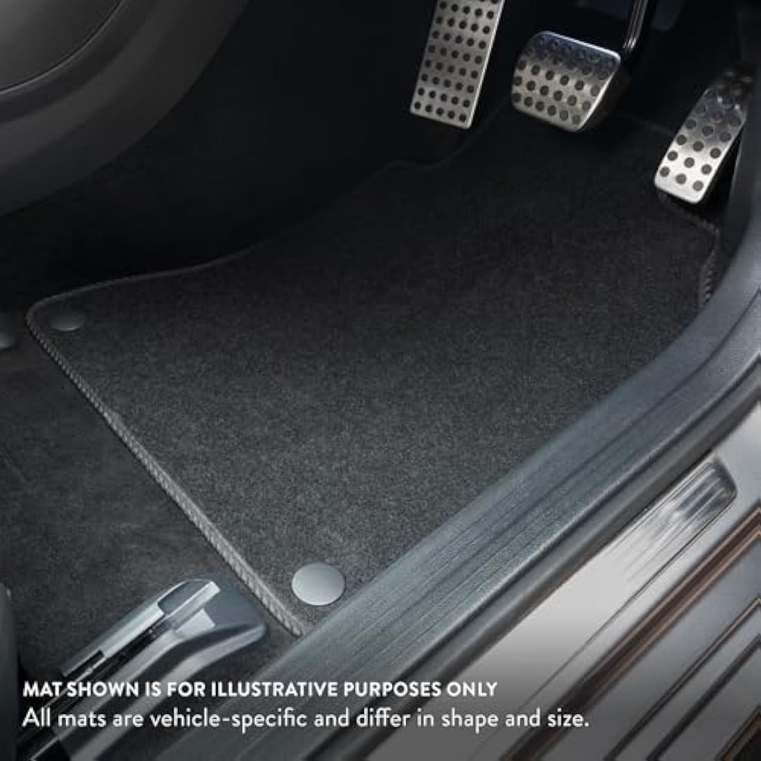 Seat Alhambra (2010+) [7 Seat] Car Mats Accessories Tailored Fit Carpet Floor Mats Non Slip Black Trim Full Coverage Compatible Accessory Front Rear Set Anti Slip Granulated Backing Clips
