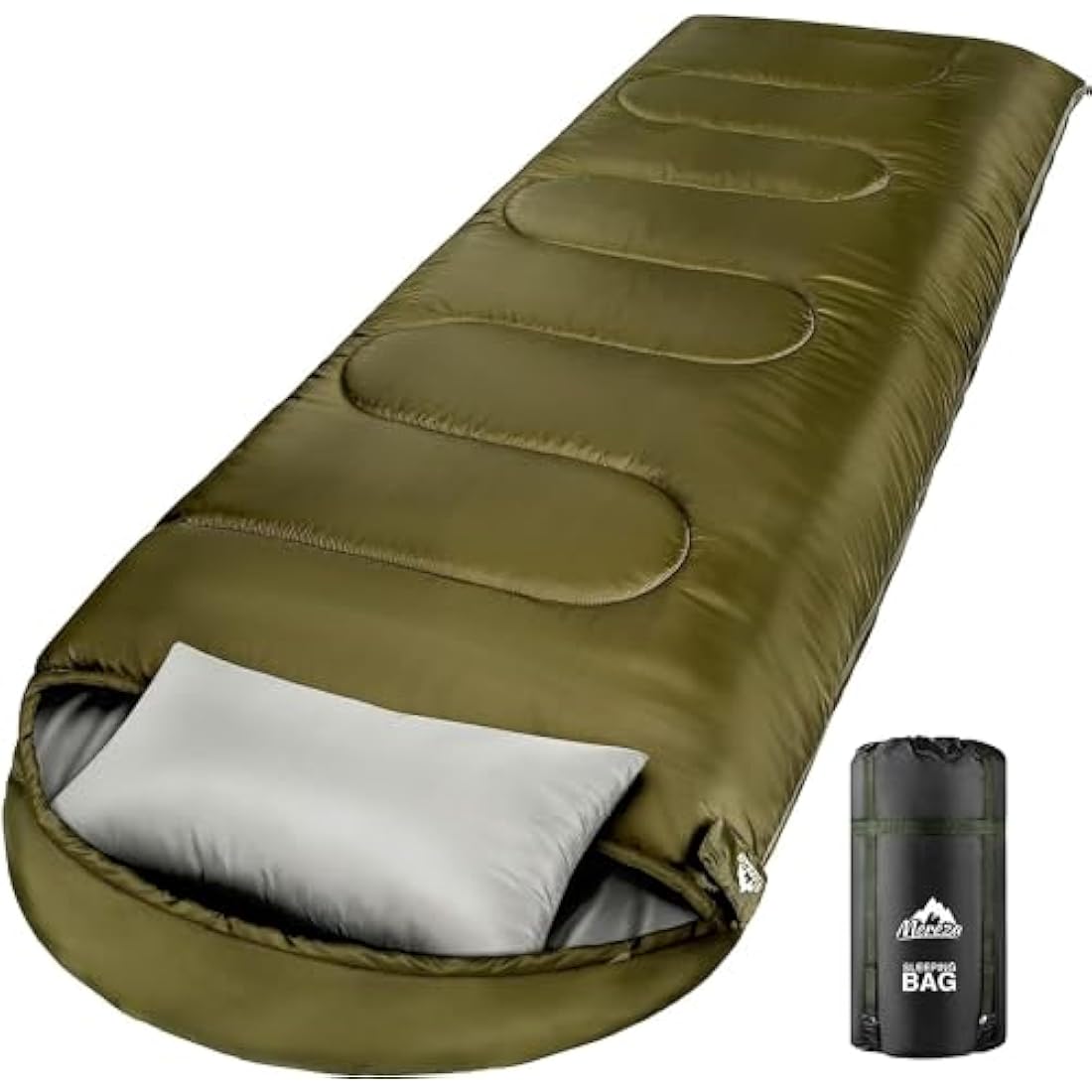 MEREZA Sleeping Bags XL for Mens Large Wide Sleeping Bag for Camping Big and Tall Sleeping Bags for Women Adults Warm with Compression Sack Cold Weather & Warm